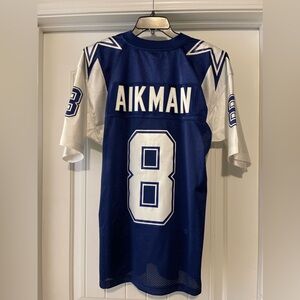 Men’s NFL Dallas Cowboys 1995 Troy Aikman Jersey Navy Large